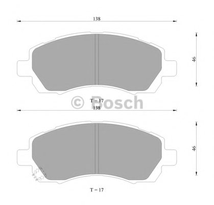BOSCH 0 986 AB9 190 Brake Pad Set, disc brake